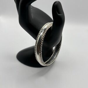 Vtg Premier Design Silver Plate Bangle Bracelet Rare!